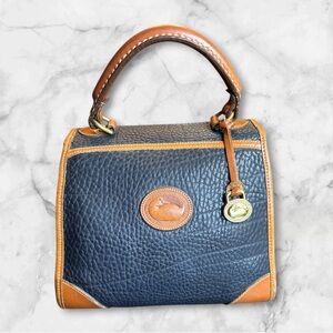 Dooney & Bourke Black With Tan Trim Vintage Bag